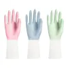 Colored rubber gloves are thickened, anti-slip and wear-resistant, suitable for both men and women, for work and household cleaning and protection Item Picture